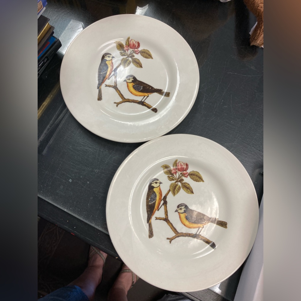 Royal Stafford set birds 2 salad plates England